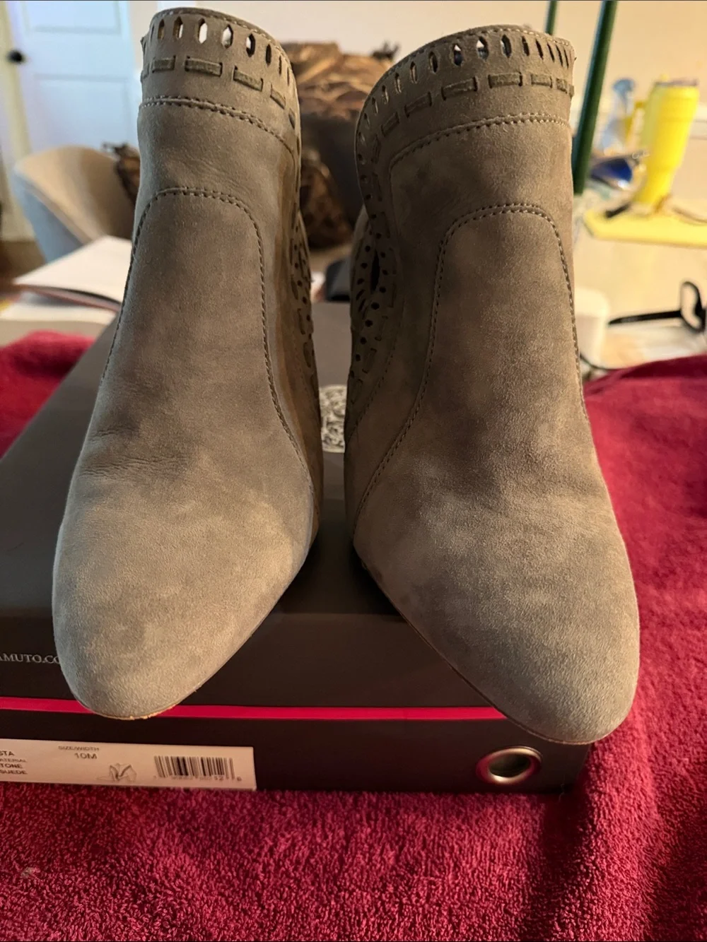 Vince Camuto gray suede